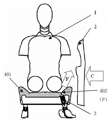 Car side surface safety air bag