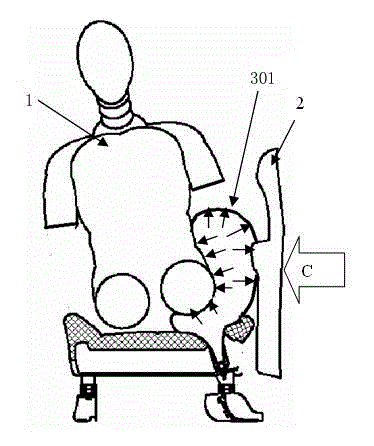 Car side surface safety air bag