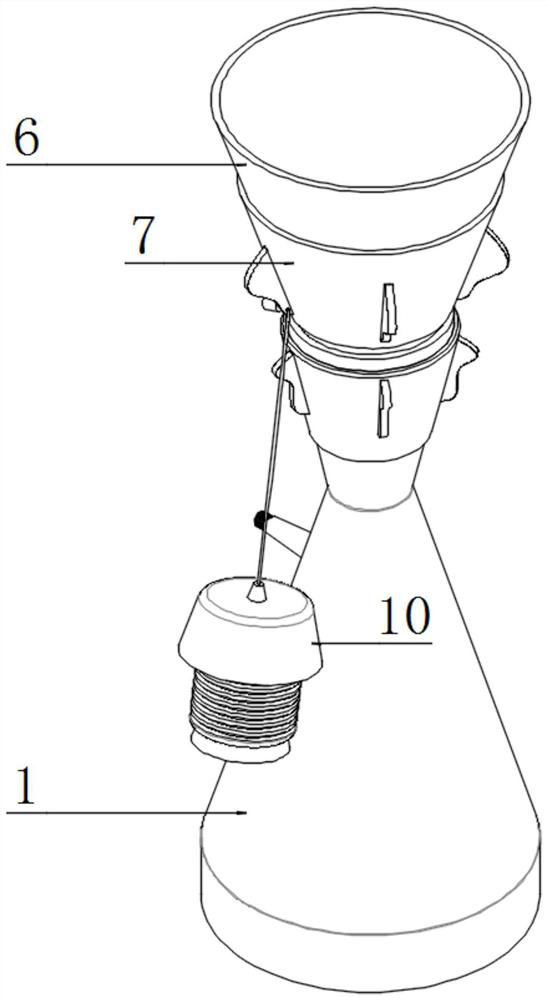 Anti-breakage and cut filter bottle structure based on chemical test