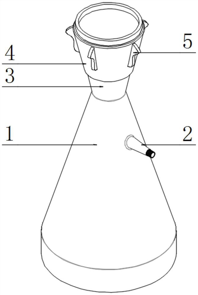 Anti-breakage and cut filter bottle structure based on chemical test