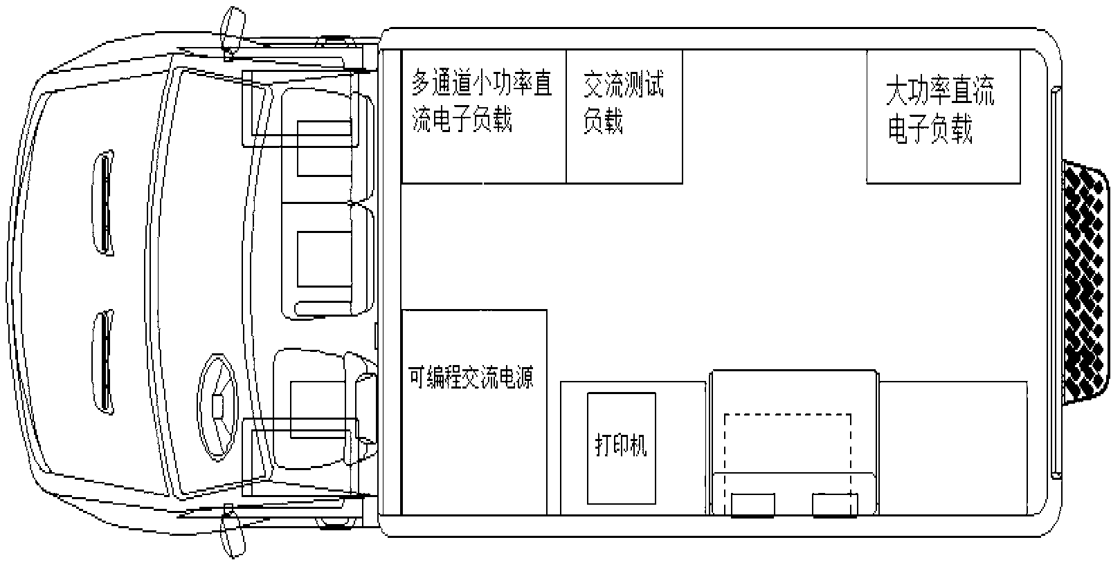 Detection vehicle of electric car charging facility