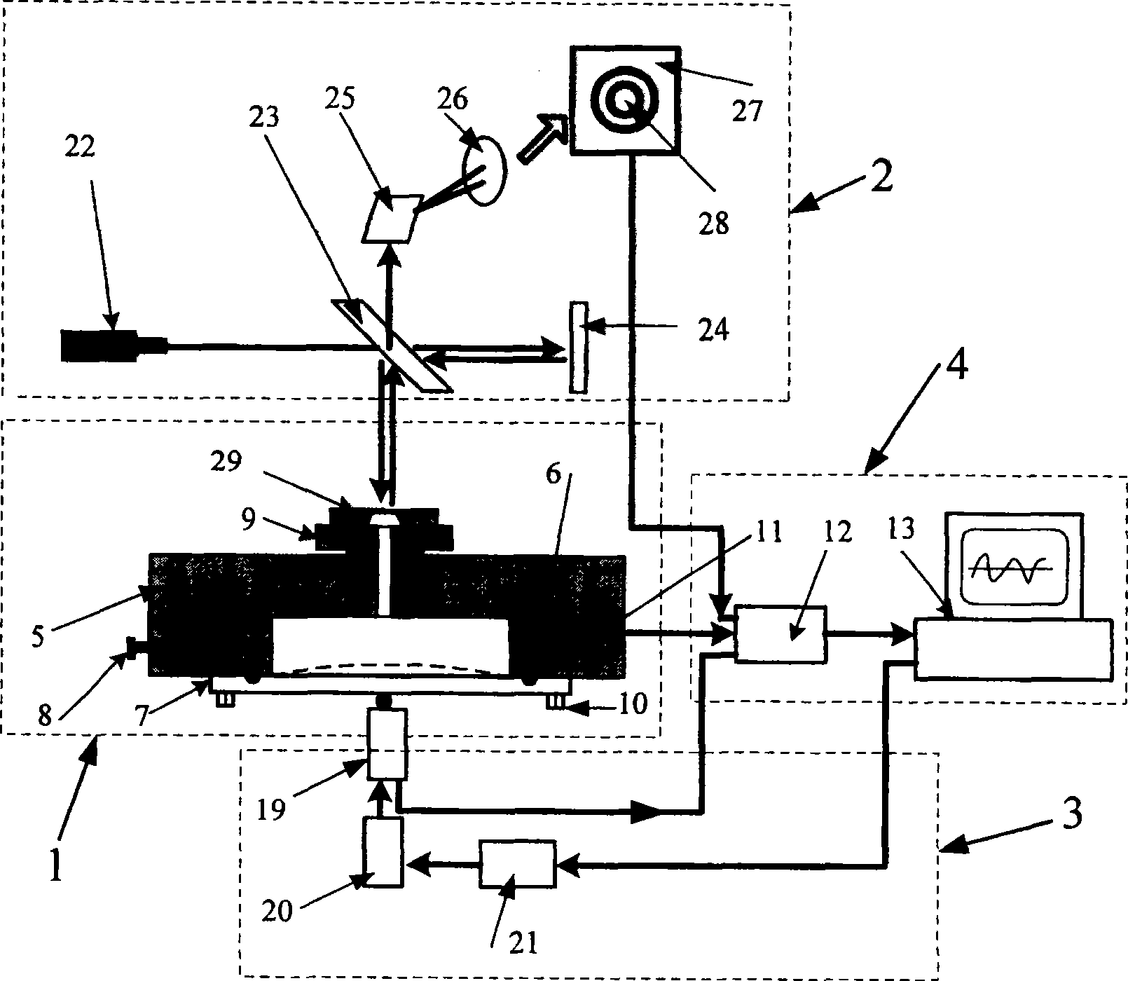 Measuring installation for testing adhesion strength and operating life of diamond coated cutter