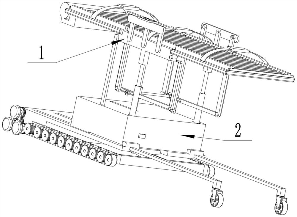 Automatic rescue stretcher