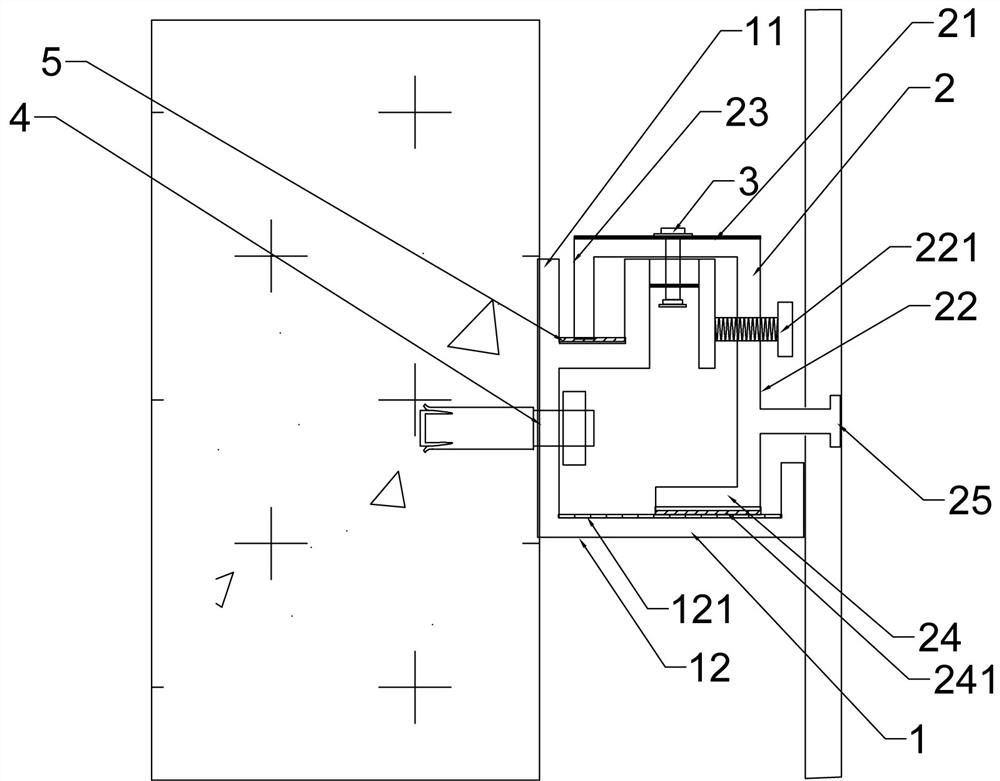 Wallboard mounting structure capable of achieving free leveling and mounting method thereof