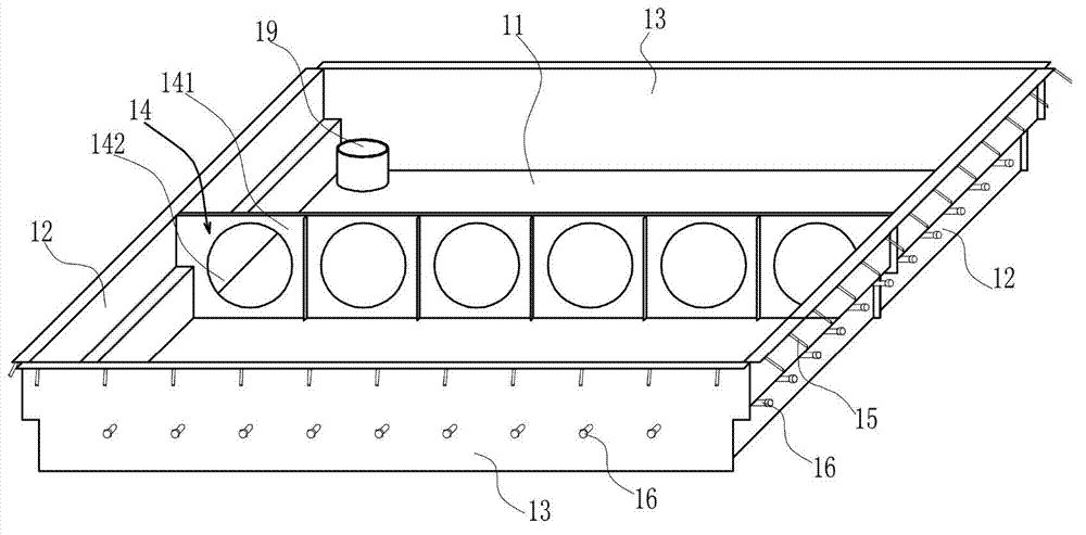 Combined floor for same-level drainage toilet and construction method