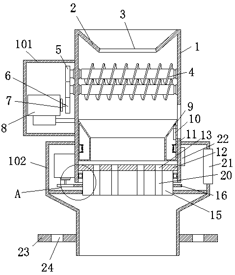 Feeding device for beef pickling