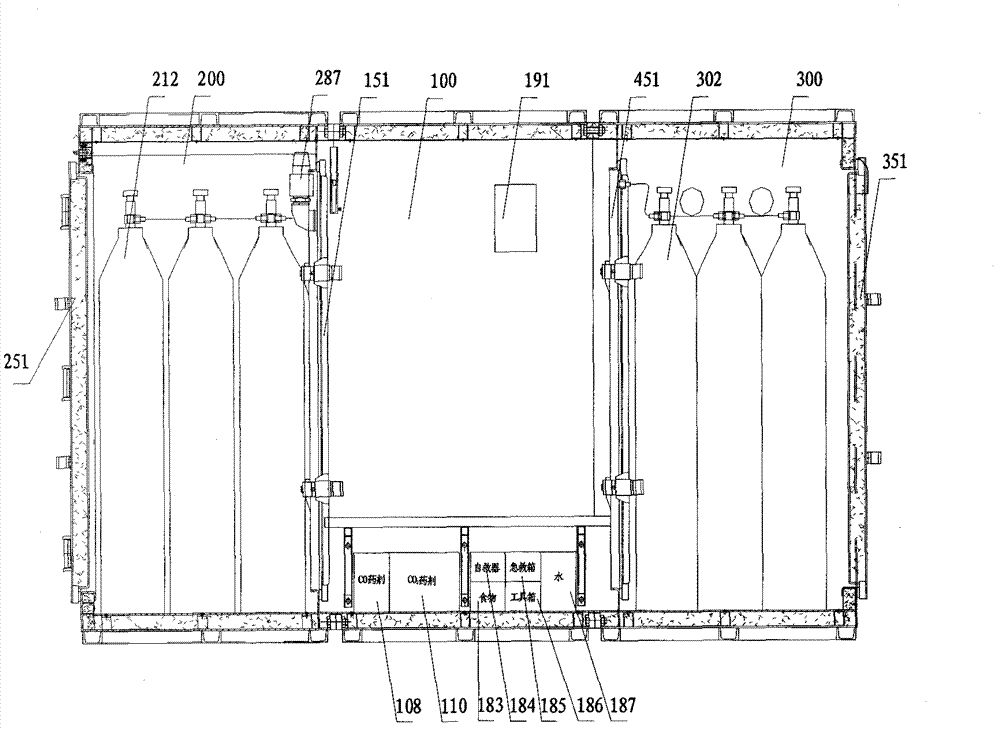 Underground movable split escape capsule system