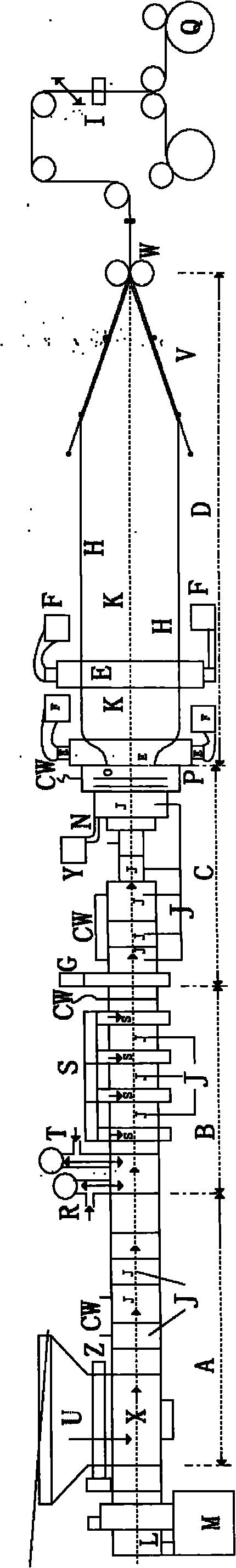 Stone paper film forming device and technology