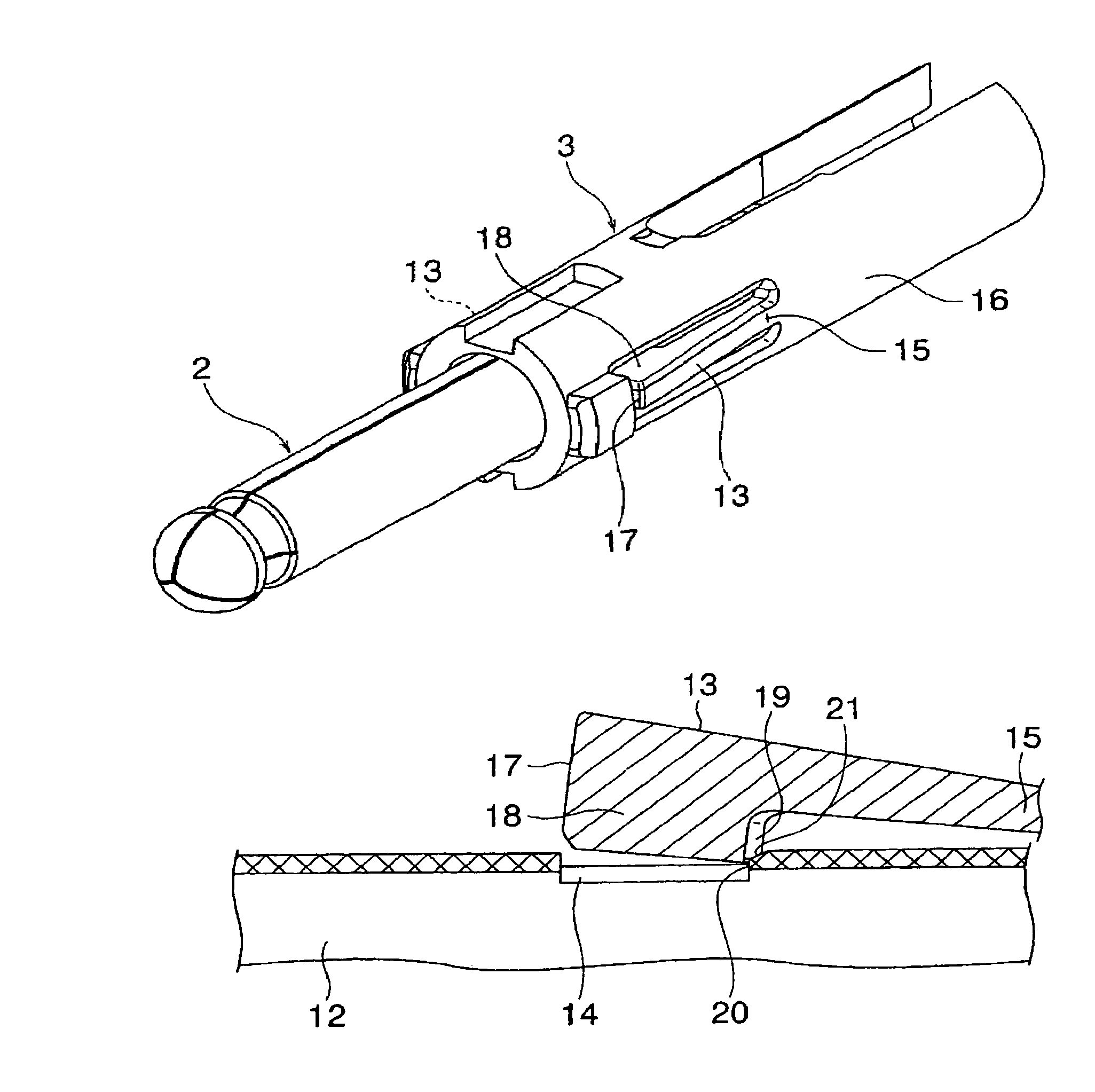 Connector having an improved locking structure