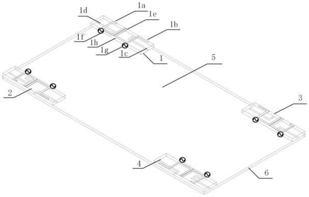 5G mobile terminal MIMO antenna based on chip integrated module