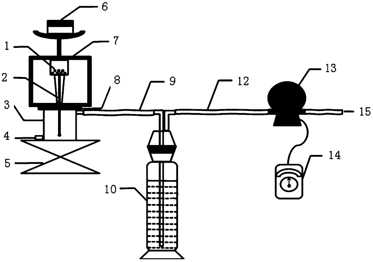 A method for measuring the content of gaseous formaldehyde in polyoxymethylene and a collection device