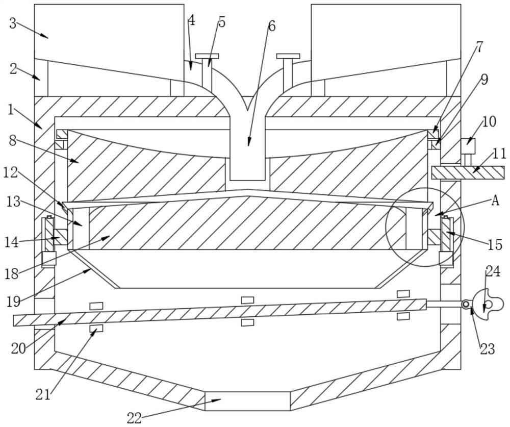 Feed treatment device for animal husbandry