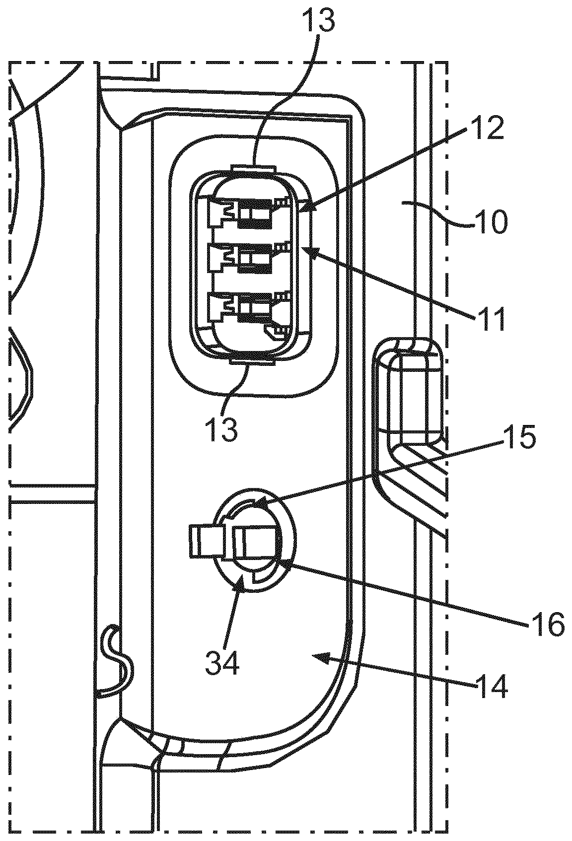 Domestic refrigeration appliance having specific fastening of cover for covering backing piece
