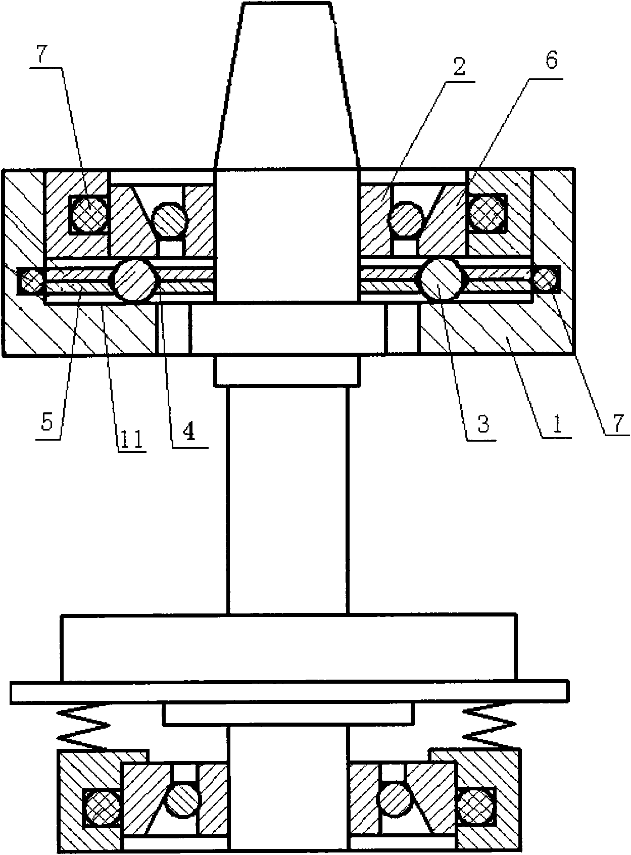 Bearing component of molecular pump