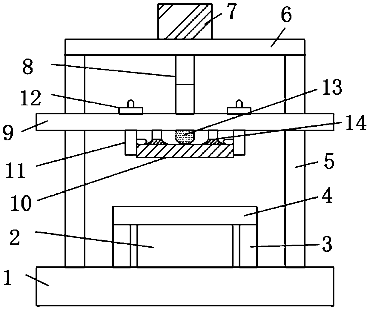 Micro-nano hot embossing device and method based on elastic template