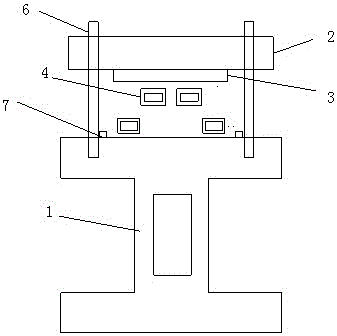 Tool and method for assembling of carbon fiber composite cross beams of standardized CRH train equipment compartment