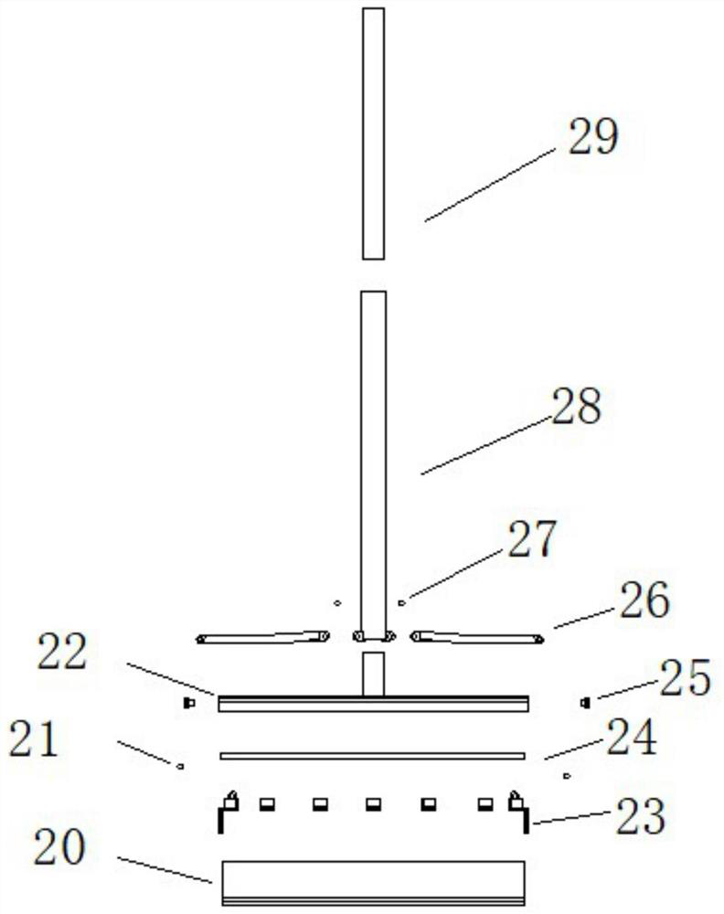 Mop capable of squeezing water at two ends and assembly thereof