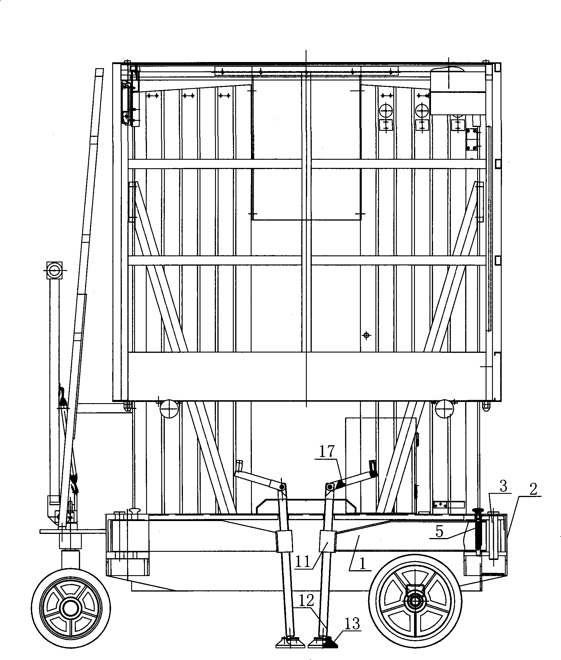 Tilt-proof and supported aerial platform