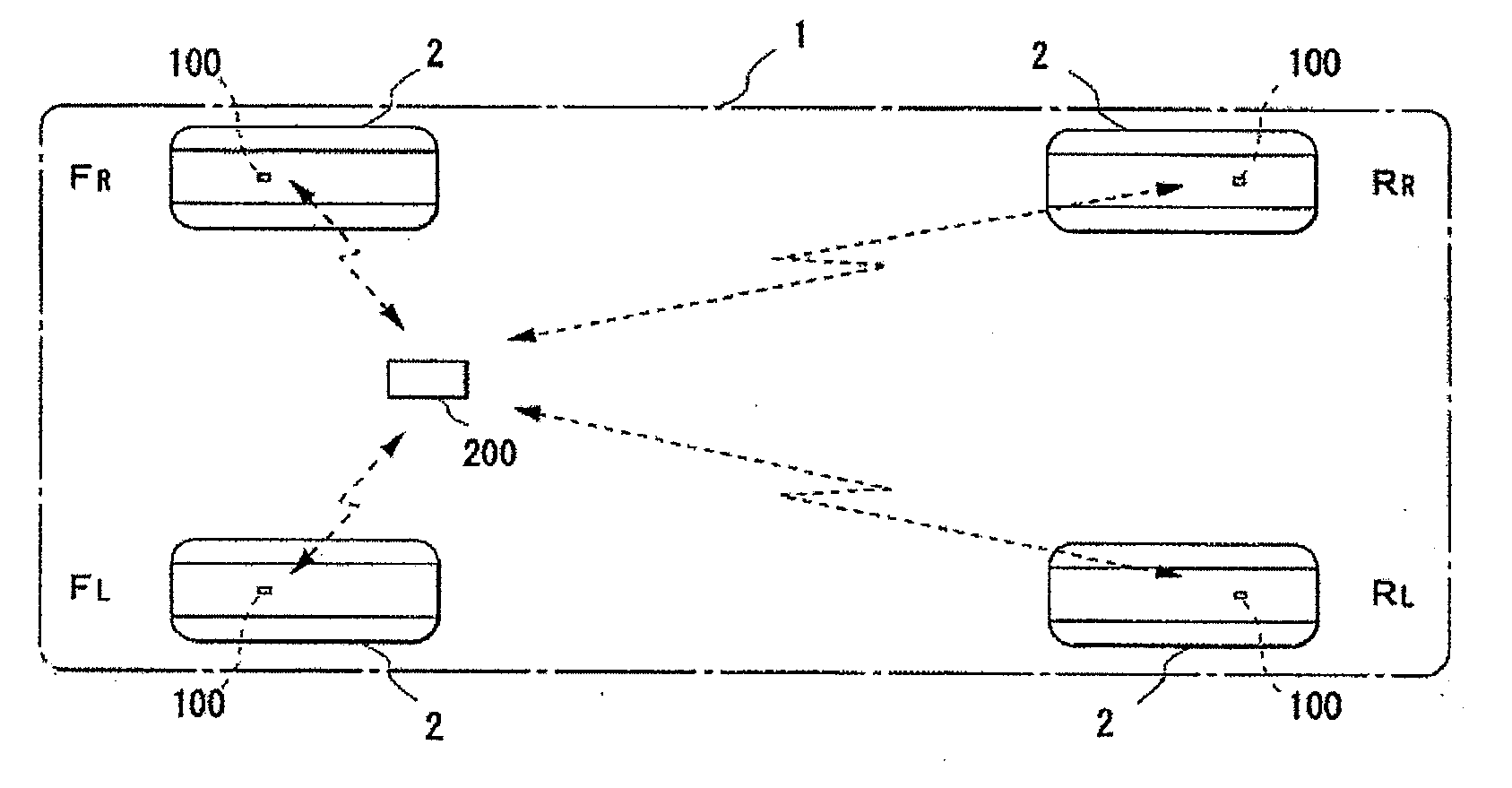 Tire condition acquisition device and tire condition monitoring system