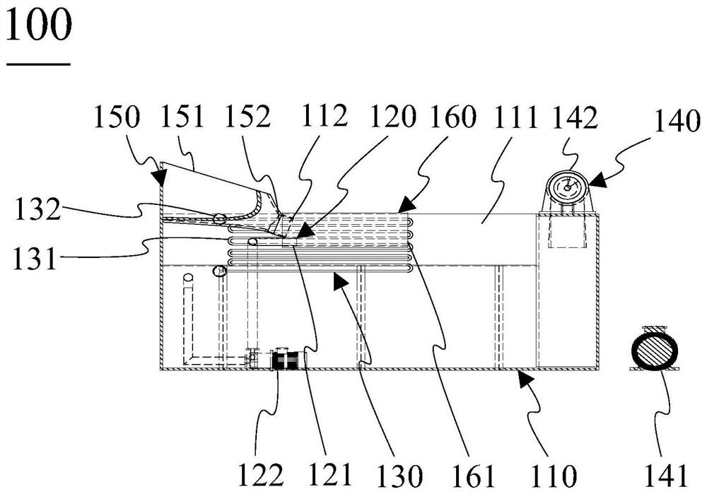 An electric furnace slag water purification device