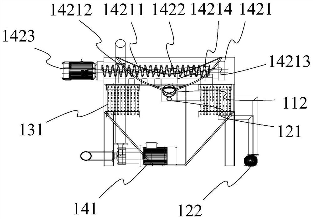 An electric furnace slag water purification device