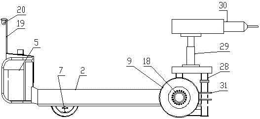 Movable special vehicle for dismantling liner bolts of large mills