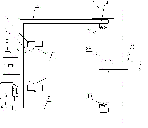 Movable special vehicle for dismantling liner bolts of large mills