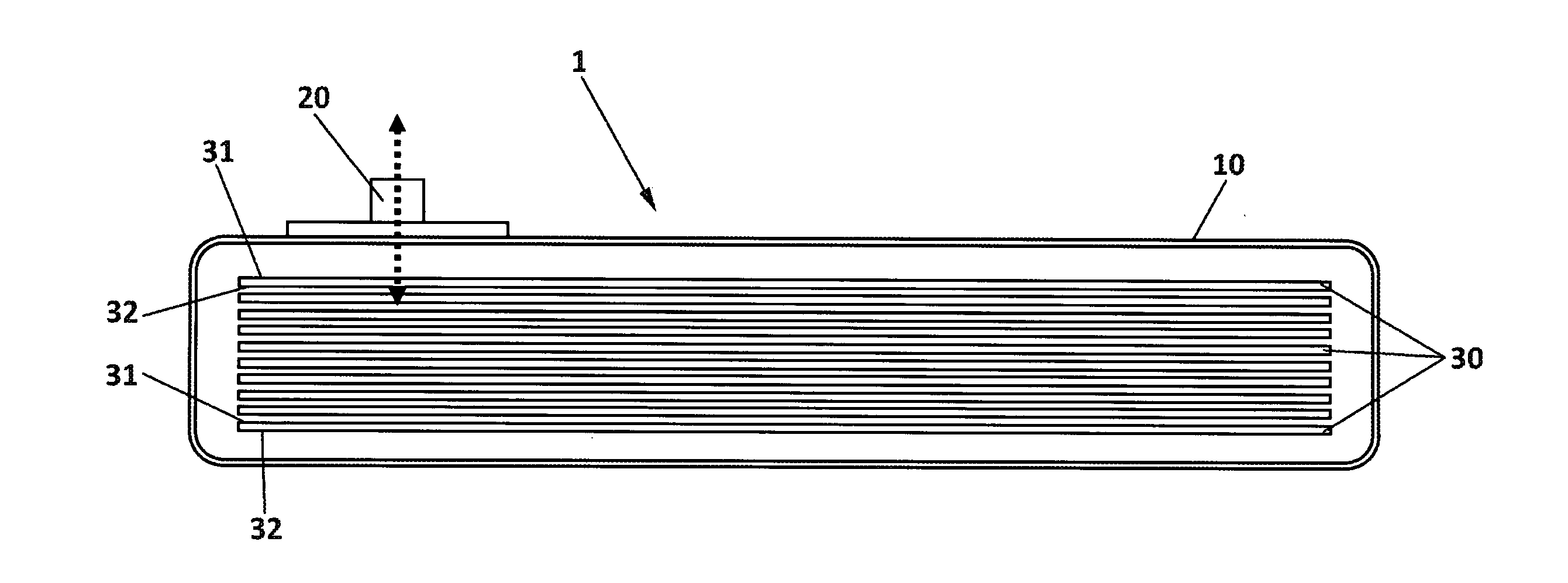 Element with variable stiffness controlled by negative pressure