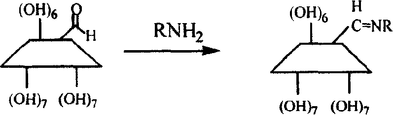 Process for synthesizing alpha-Schiff base derivatized beta-cyclodextrin