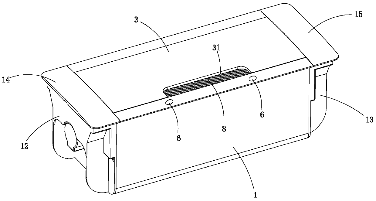 Desktop socket that can sense the opening and closing of the control cover