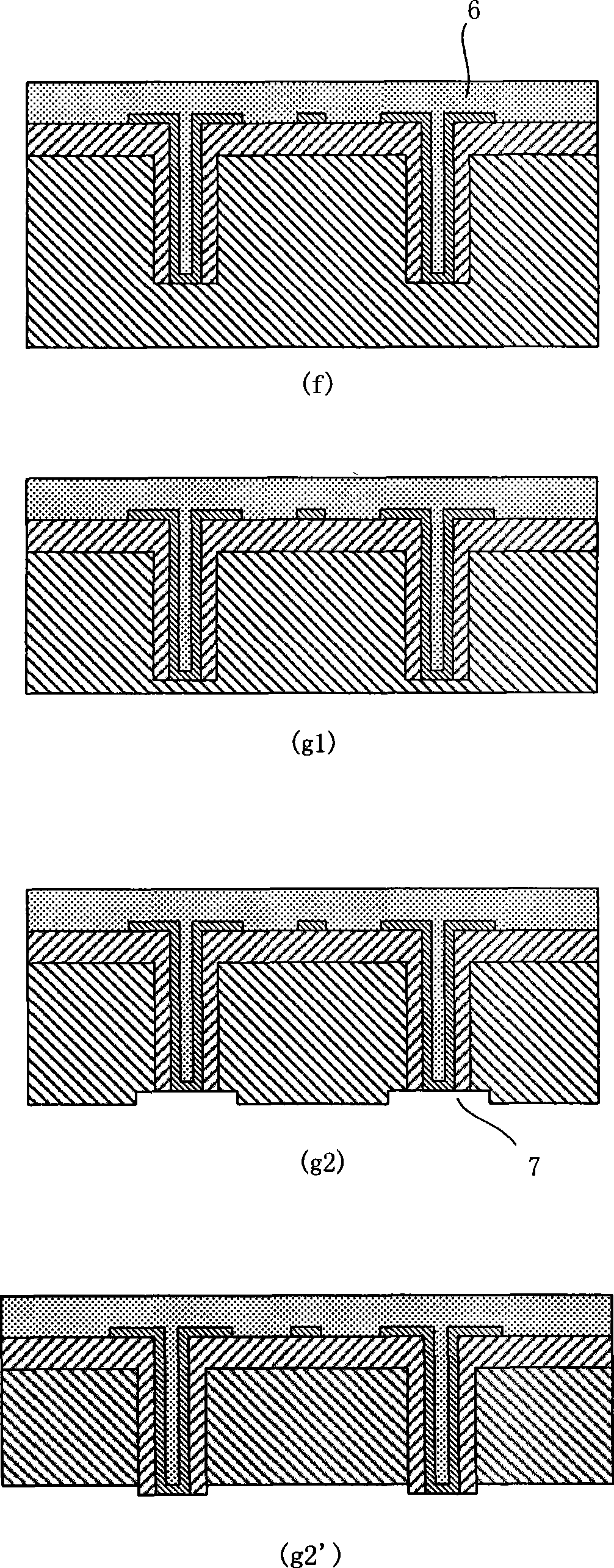 Process for treating through wafer interconnection construction