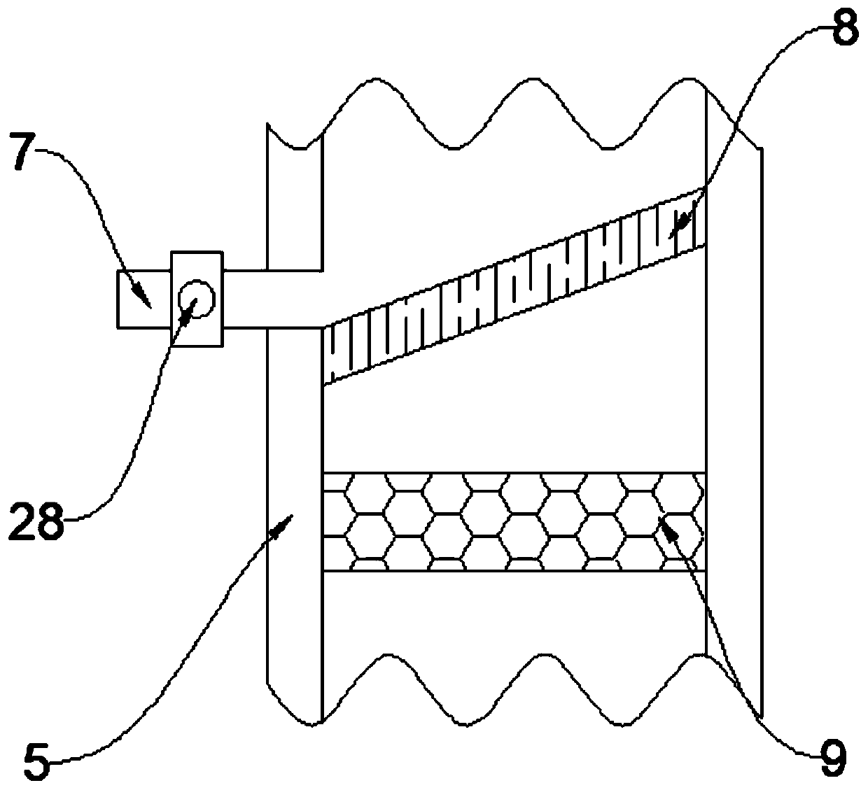 Energy-saving and environment-friendly medical wastewater treatment device