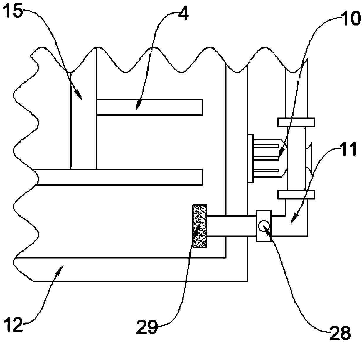 Energy-saving and environment-friendly medical wastewater treatment device