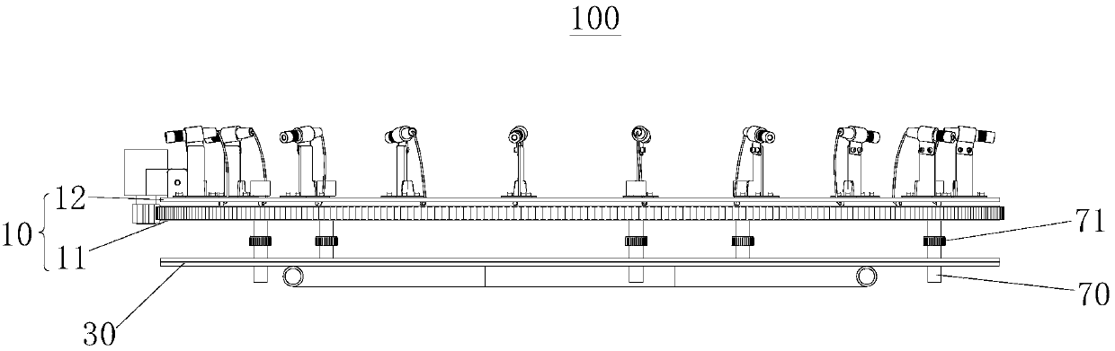 Dry quenching furnace inclined air flue partition wall building dividing device and construction method