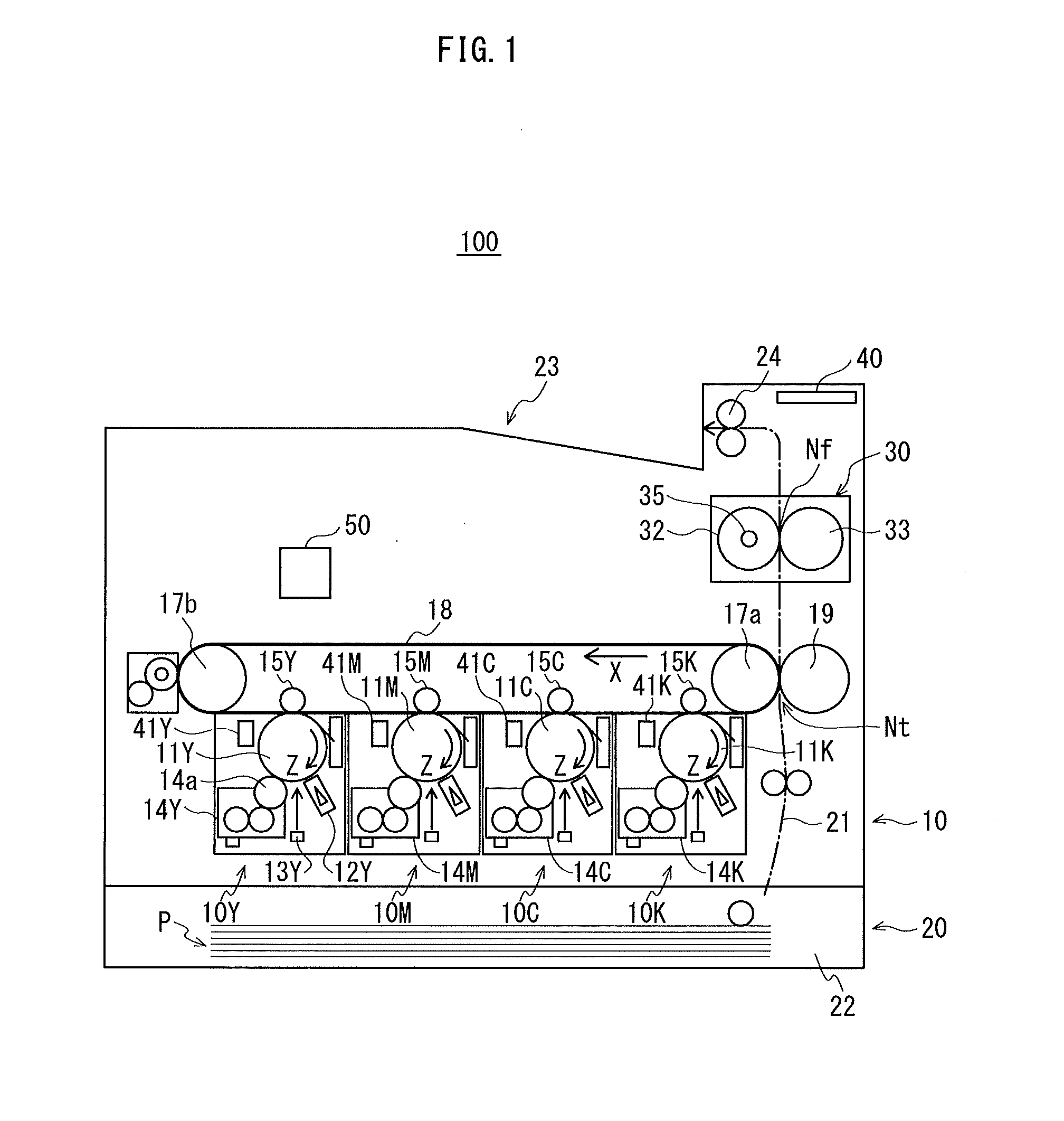 Image forming apparatus forming toner image on image carrier