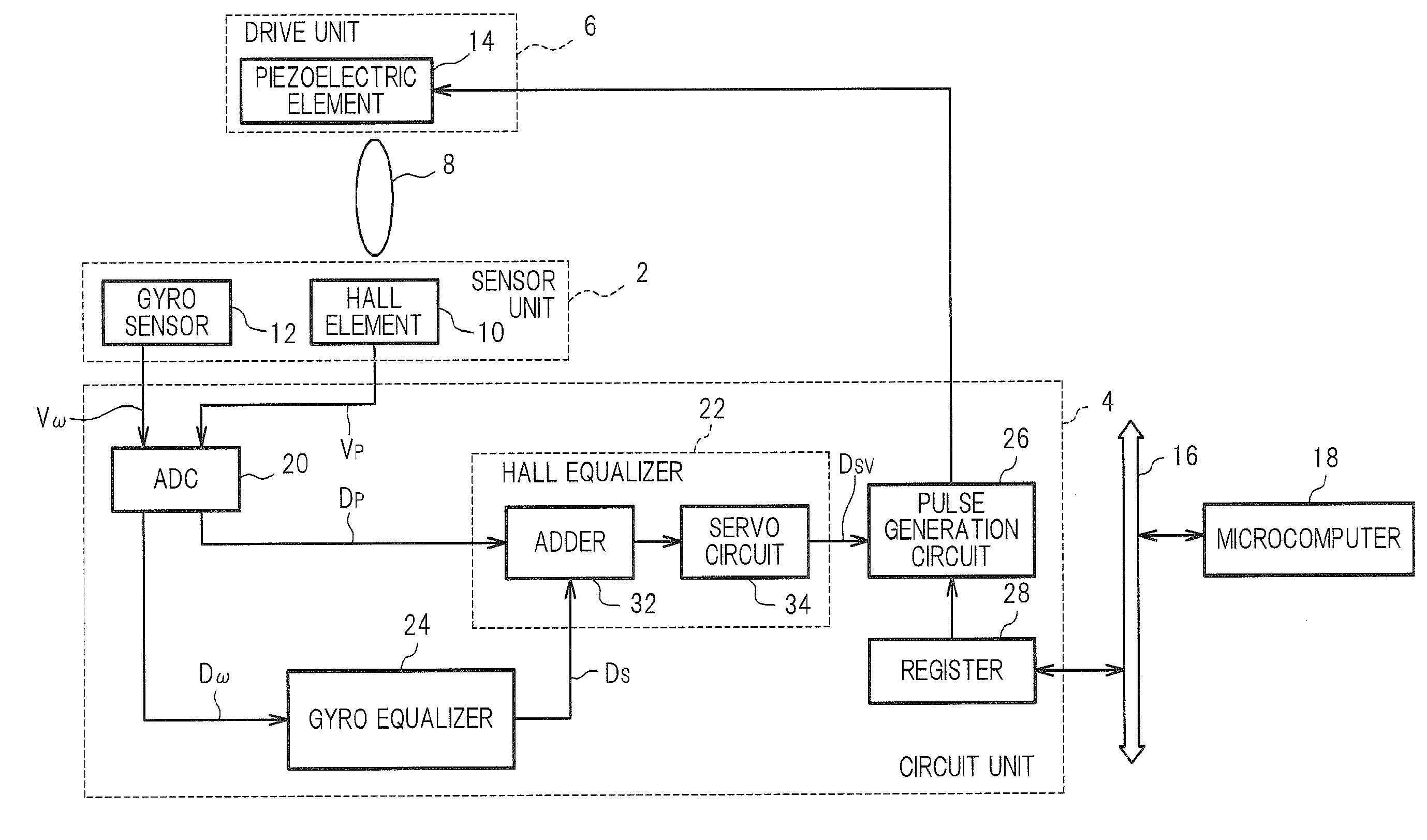 Method for driving piezoelectric actuator, piezoelectric-actuator control circuit, and image-stabilization control circuit