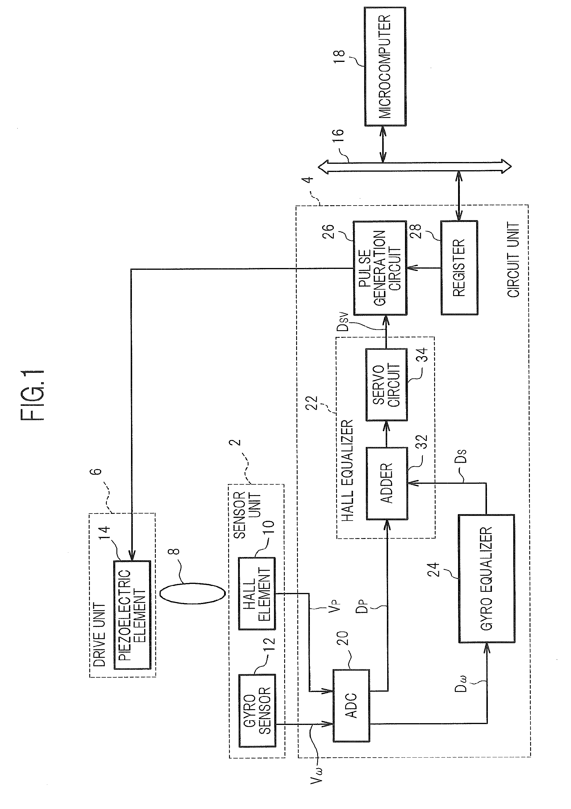 Method for driving piezoelectric actuator, piezoelectric-actuator control circuit, and image-stabilization control circuit