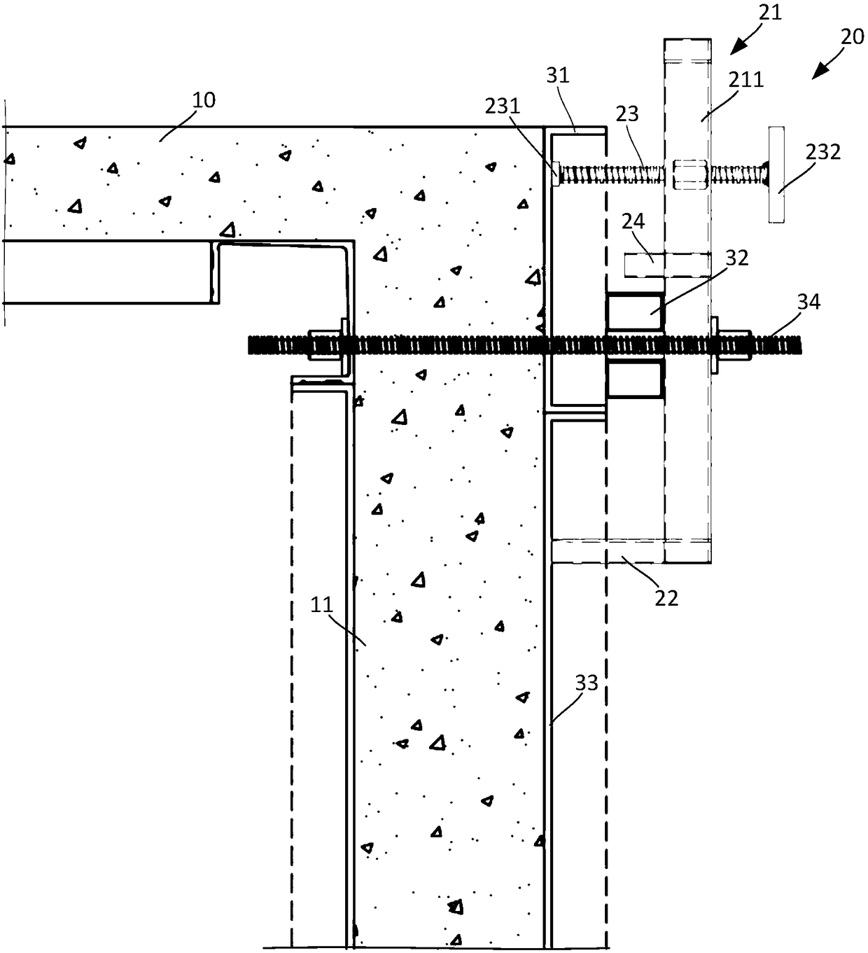 K plate reinforcement device and reinforcement method thereof