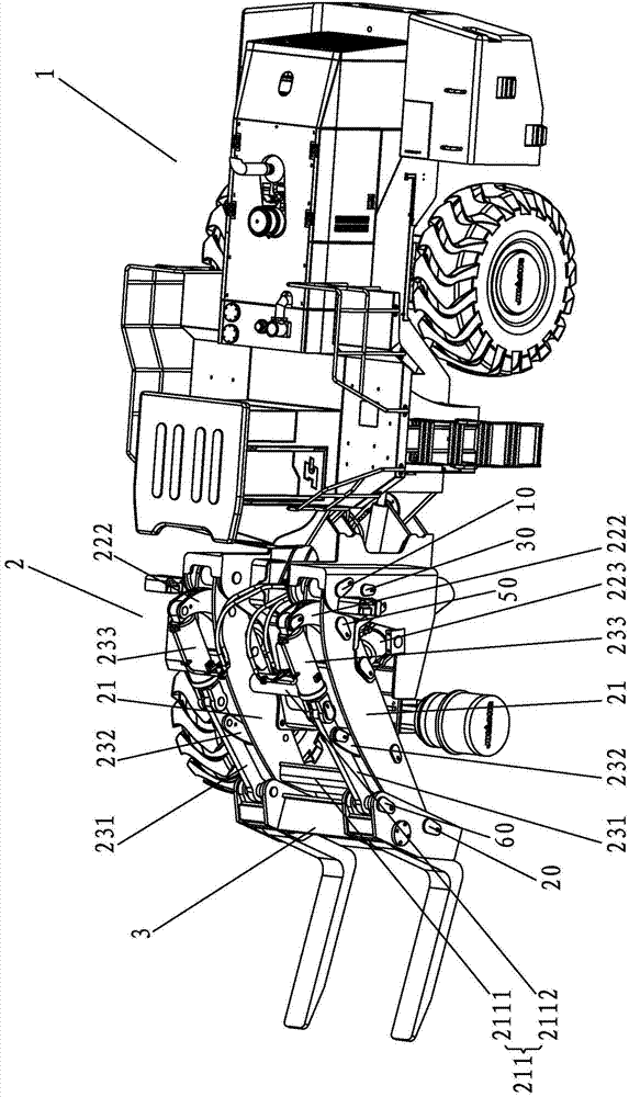 Wheel type fork loader