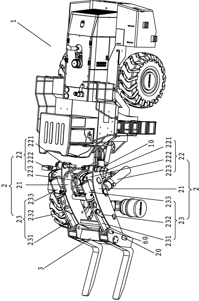 Wheel type fork loader