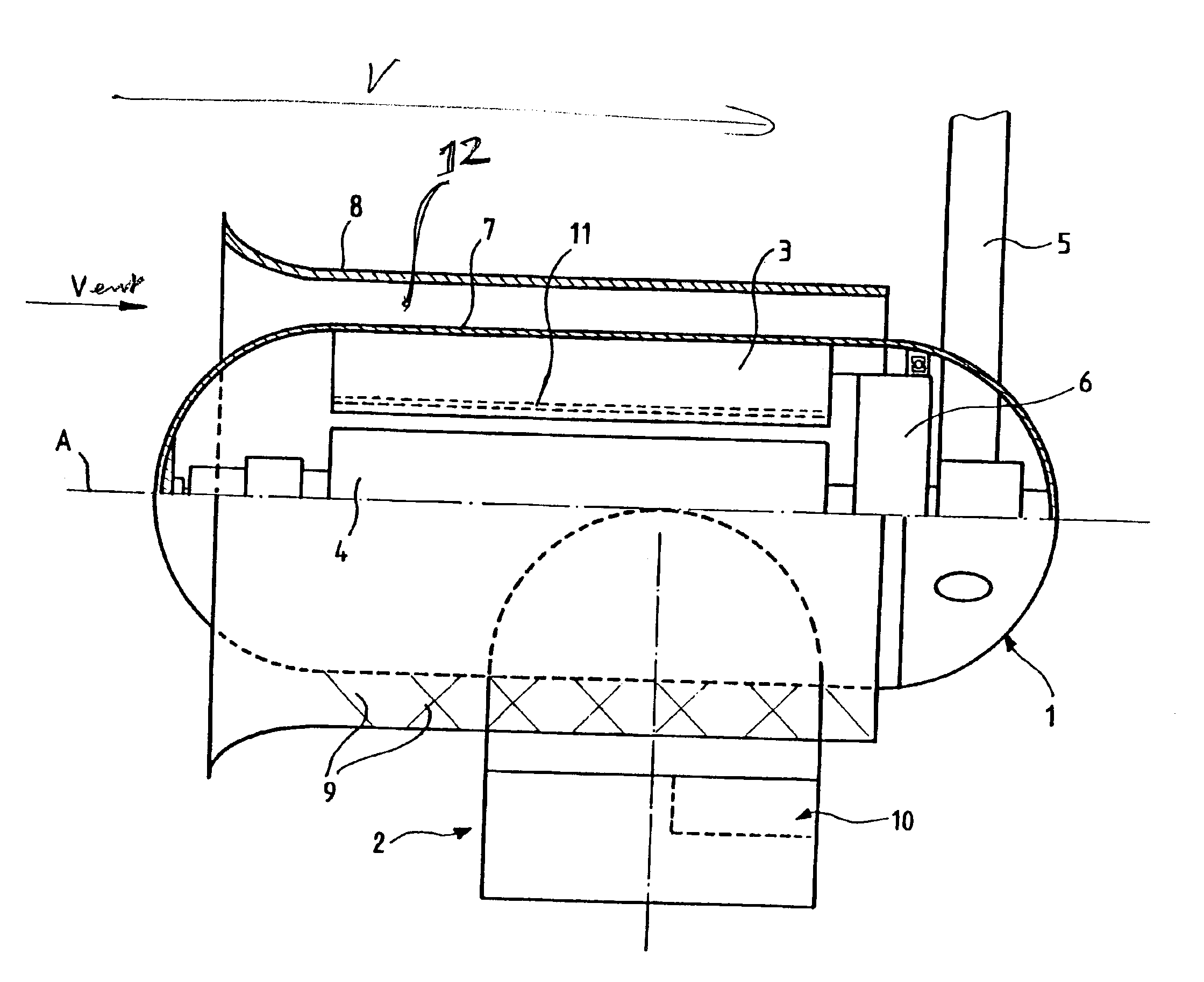 Wind-power generator pod constituted by the body of an electricity generator