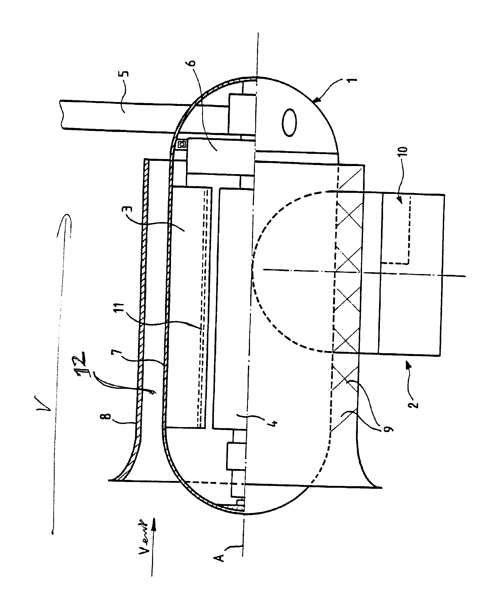 Wind-power generator pod constituted by the body of an electricity generator