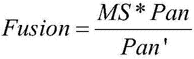 Full-color multispectral image fusion method and system based on adaptive Gaussian filtering