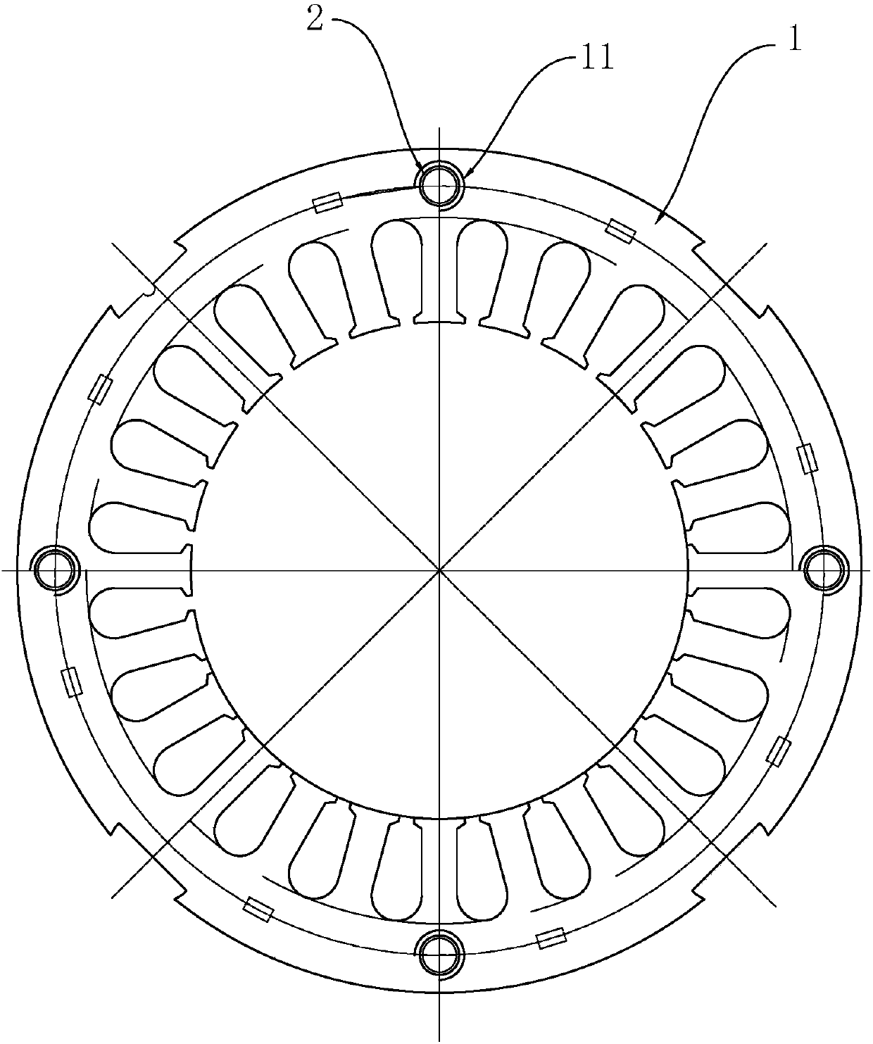 Auto-buckled motor core laminated riveting force testing mechanism and method