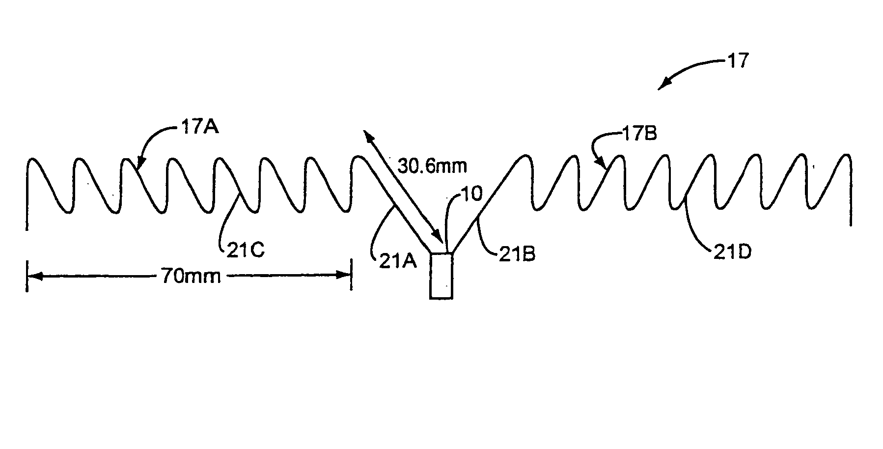 Wave antenna wireless communication device and method