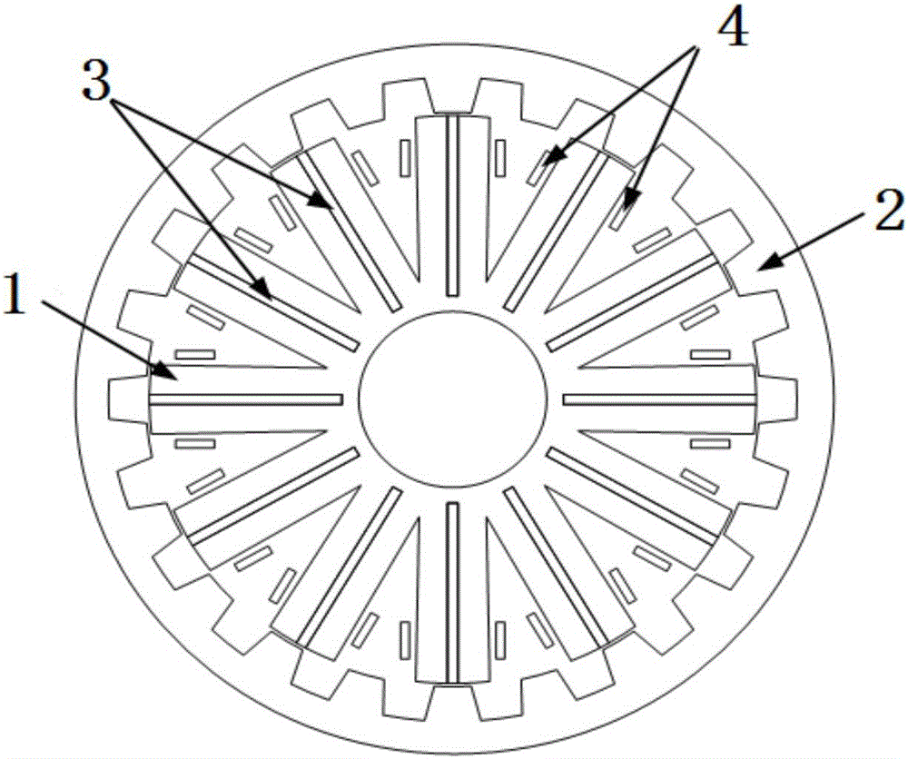 Permanent magnet motor optimization design method considering disturbance type design variable intervals