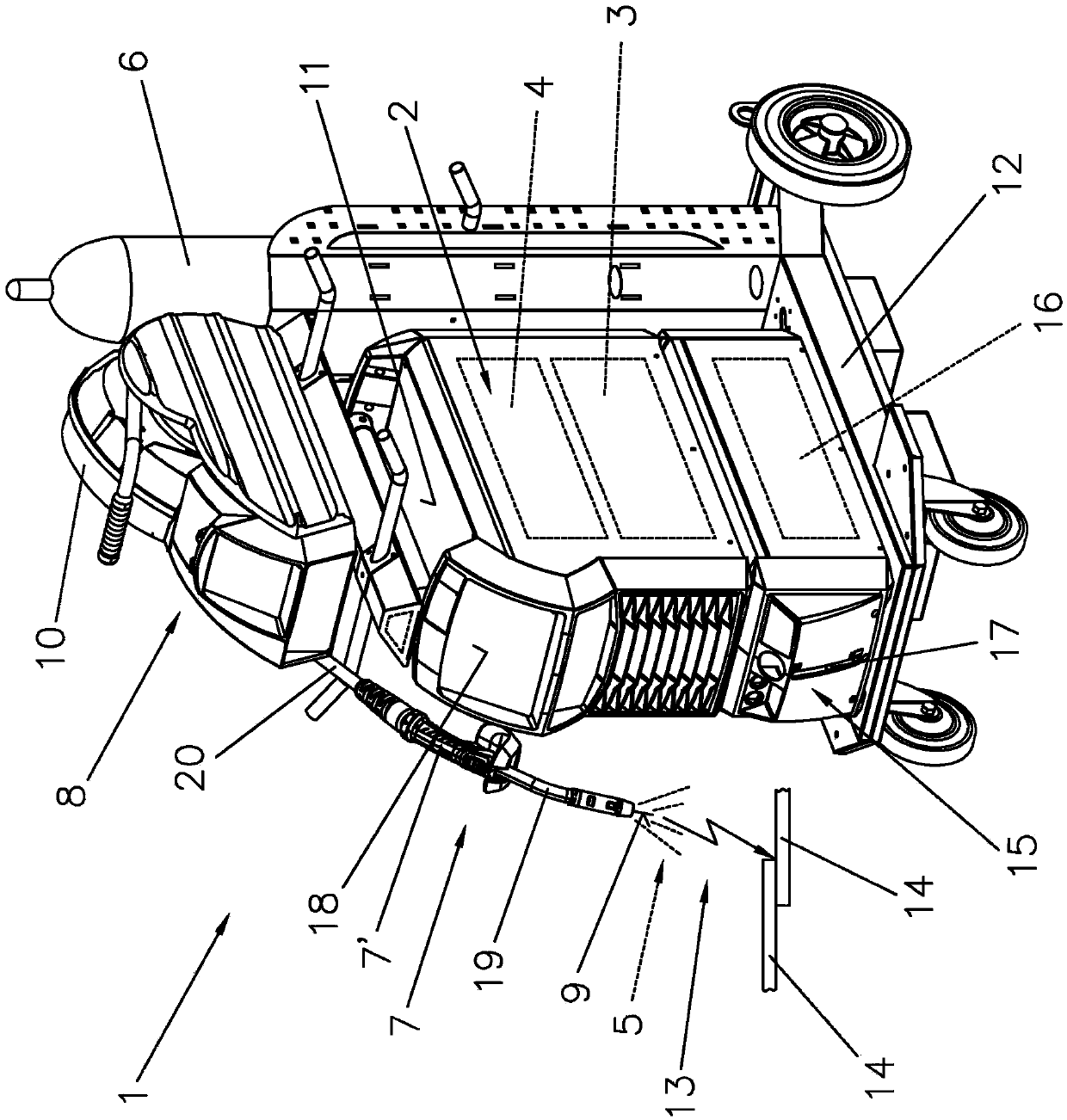 Plug part and socket part for detachably connecting pipe elbow of water-cooled welding torch and connecting device