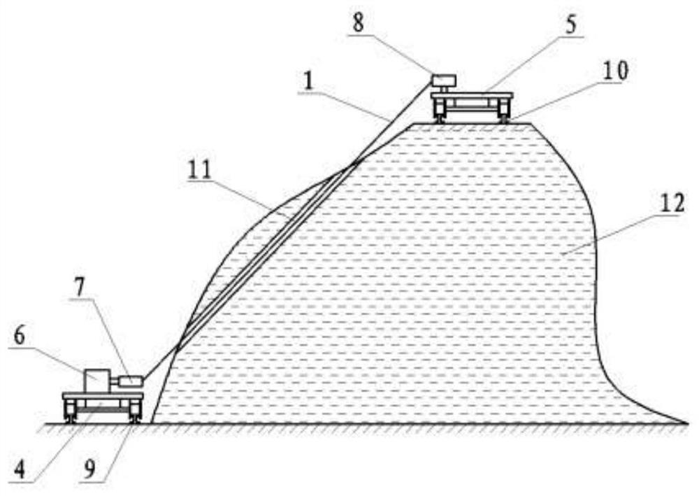 A leveling treatment method for karst landform rock slope