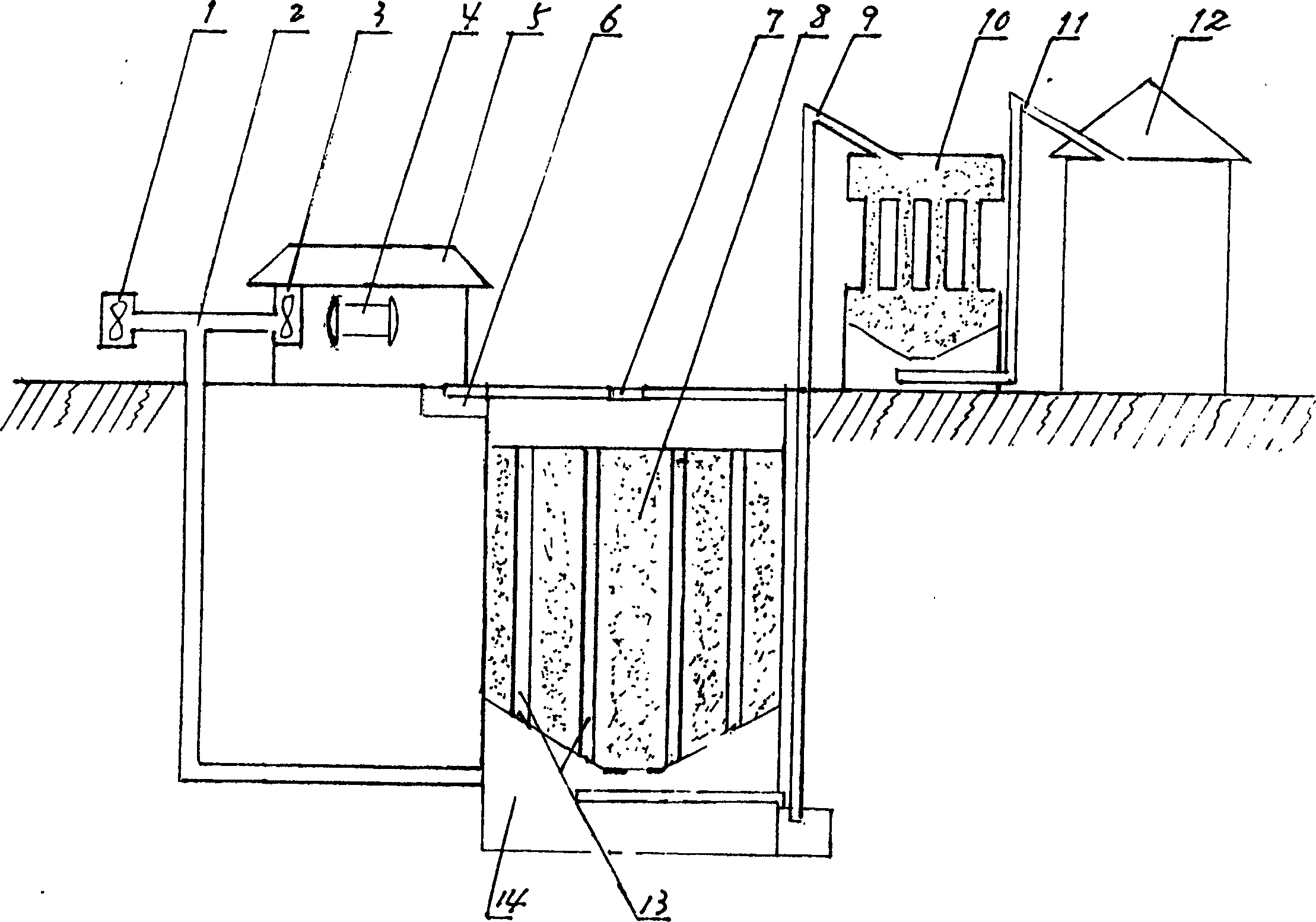 Cold-storing grain depot