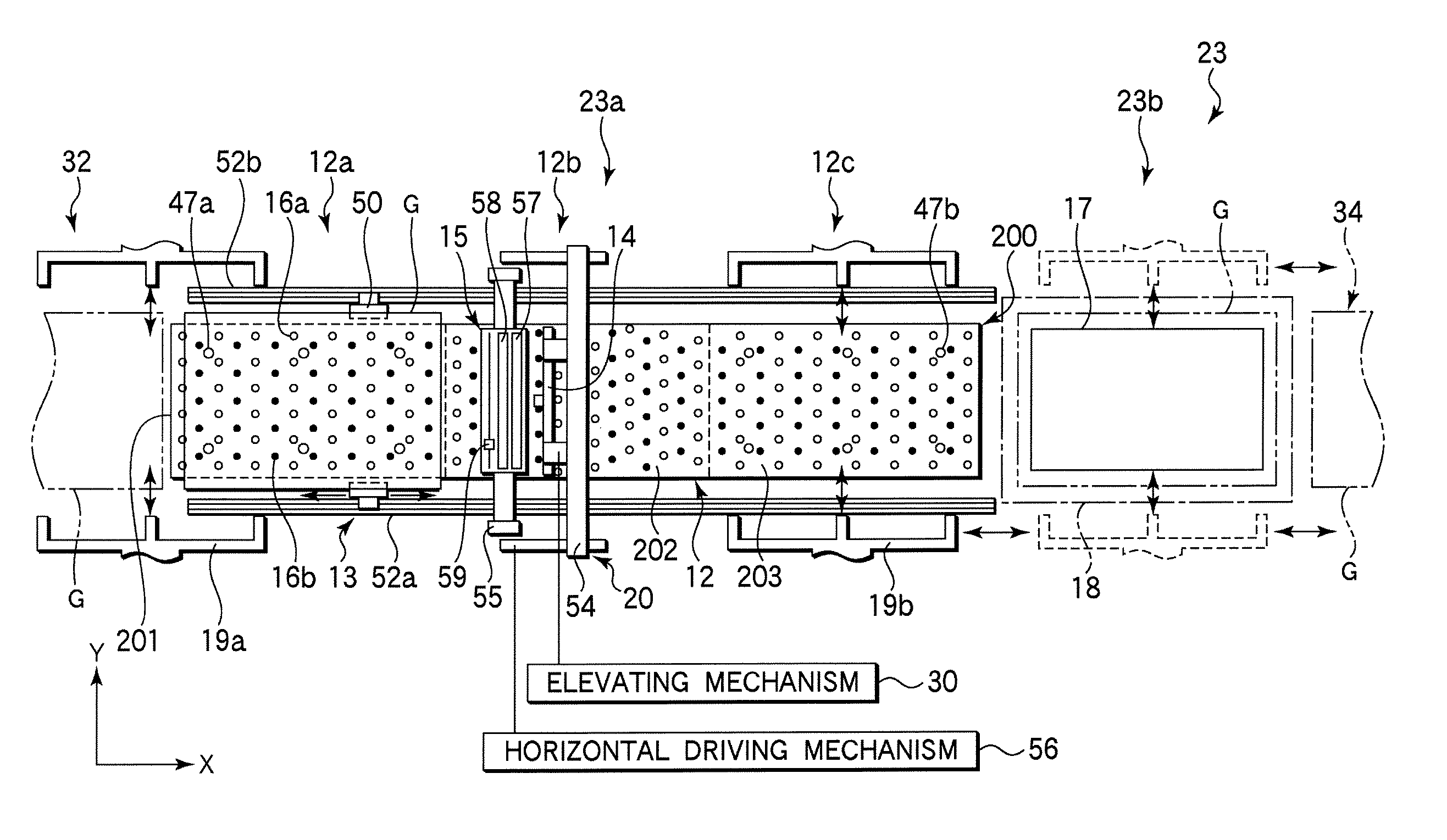 Stage apparatus and coating treatment device